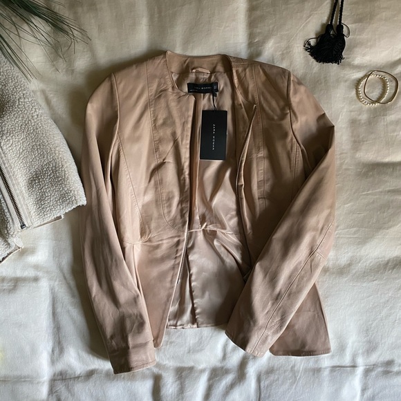 Zara REAL Leather Fall Jacket - Picture 1 of 8